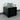 Cubic blomsterkasse med fødder i sort 46×50×42 cm med gevindindsats