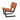 Siesta Living stol i 75 cm bredde med ben og stribet plade