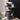 Urban picnic plante-/grillbord med 2 hylder og hjul, sort stel